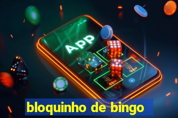 bloquinho de bingo