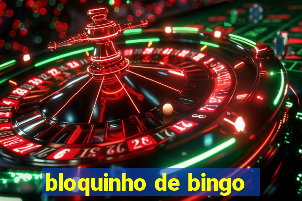 bloquinho de bingo