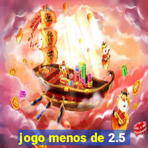 jogo menos de 2.5