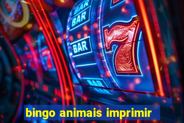 bingo animais imprimir