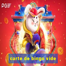 carte de bingo vide