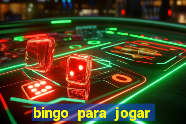 bingo para jogar com os amigos