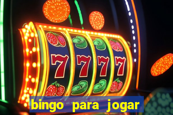 bingo para jogar com os amigos