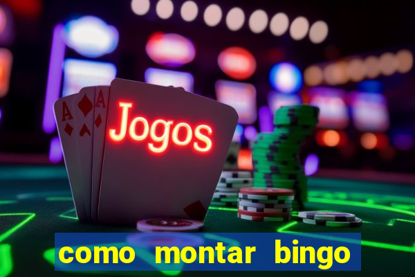 como montar bingo brinquedos toia