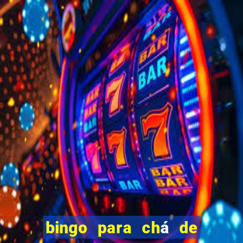 bingo para chá de bebê para imprimir grátis