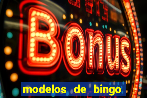 modelos de bingo para imprimir