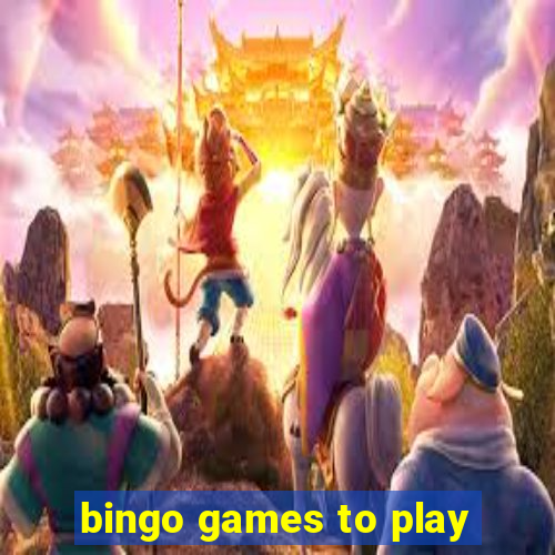 bingo games to play