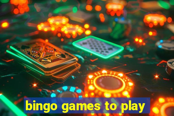 bingo games to play