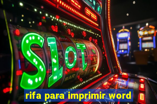 rifa para imprimir word