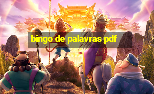 bingo de palavras pdf