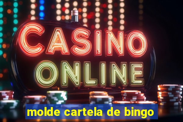 molde cartela de bingo