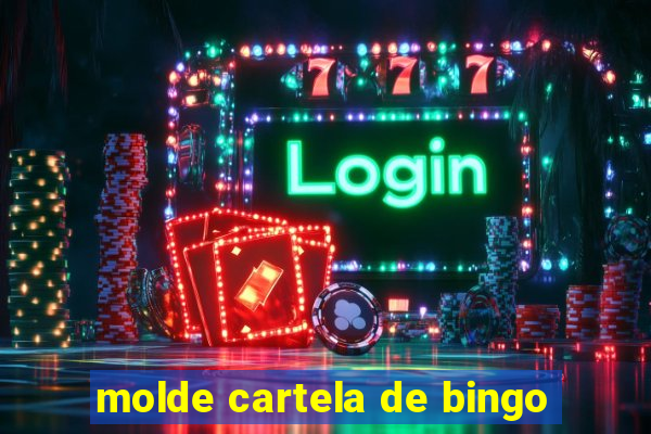 molde cartela de bingo