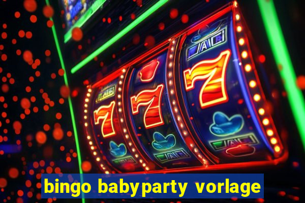 bingo babyparty vorlage