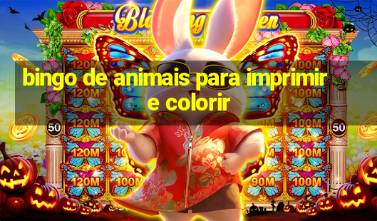 bingo de animais para imprimir e colorir