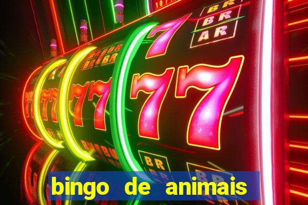 bingo de animais para imprimir e colorir