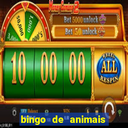 bingo de animais para imprimir e colorir