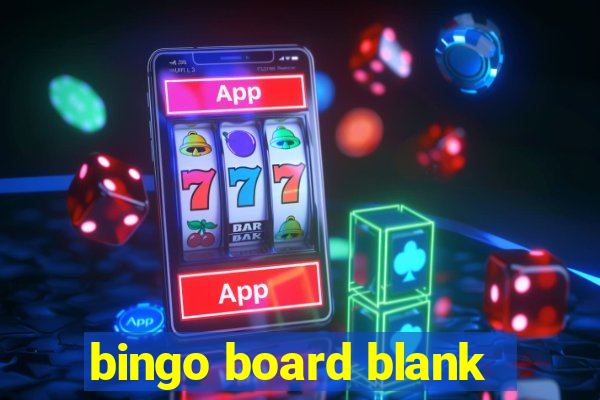 bingo board blank