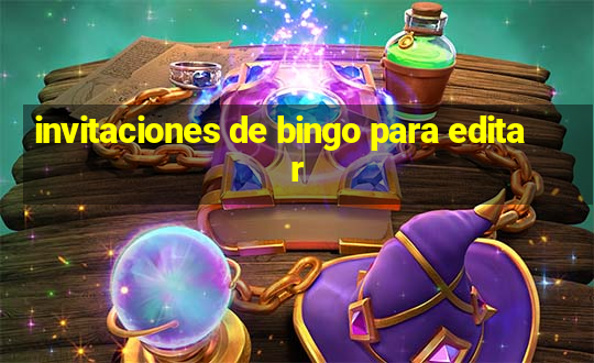 invitaciones de bingo para editar