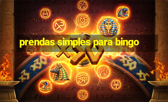 prendas simples para bingo