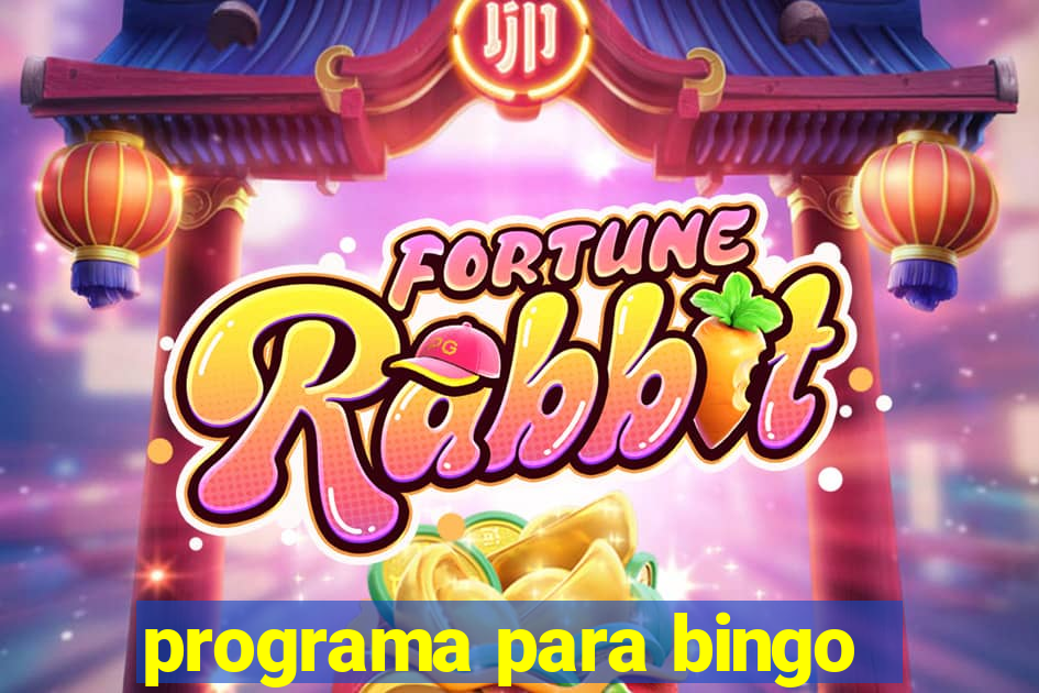 programa para bingo