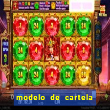 modelo de cartela para bingo