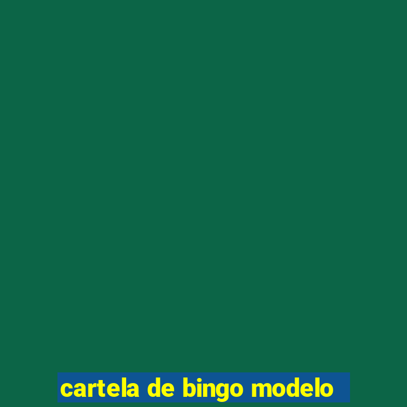 cartela de bingo modelo