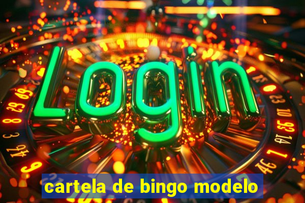 cartela de bingo modelo