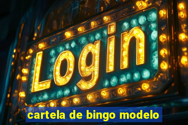 cartela de bingo modelo