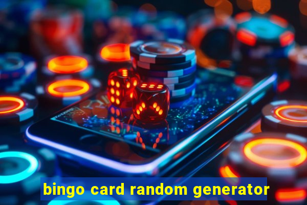 bingo card random generator