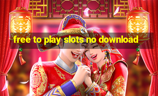 free to play slots no download