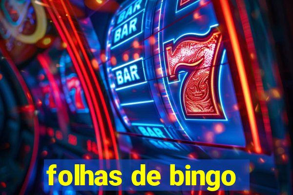 folhas de bingo