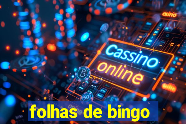 folhas de bingo