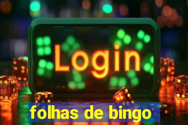 folhas de bingo