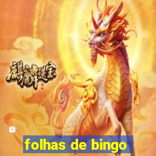 folhas de bingo