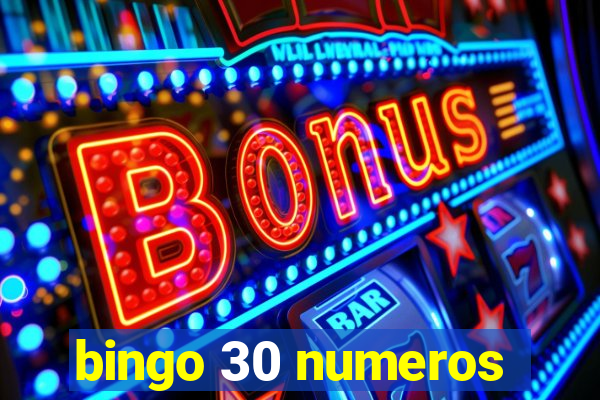 bingo 30 numeros