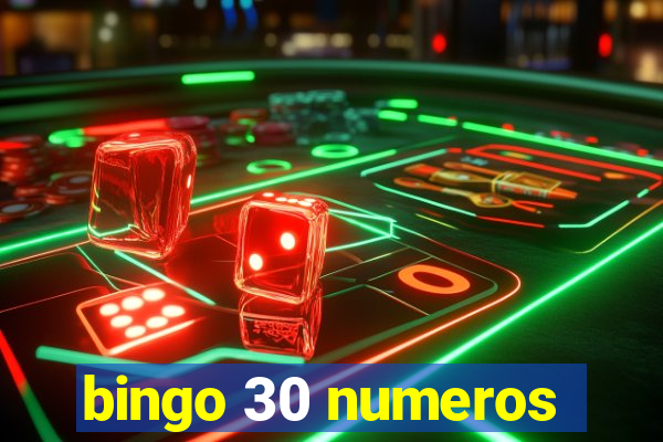 bingo 30 numeros