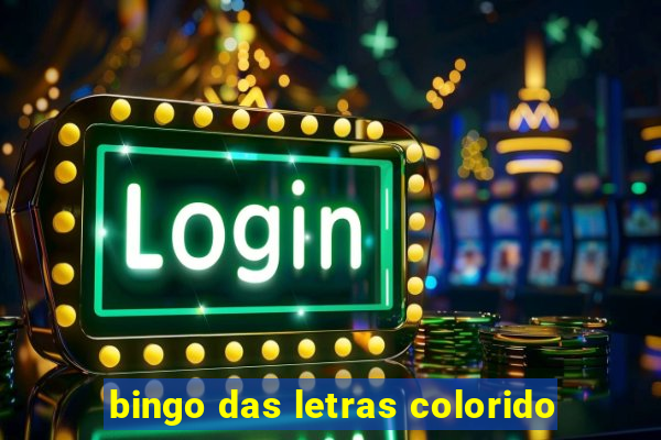 bingo das letras colorido