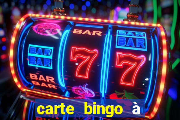 carte bingo à imprimer gratuit