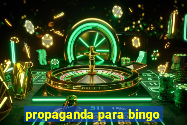 propaganda para bingo