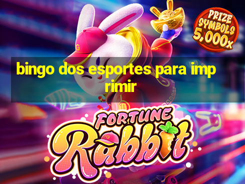 bingo dos esportes para imprimir