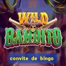 convite de bingo para editar