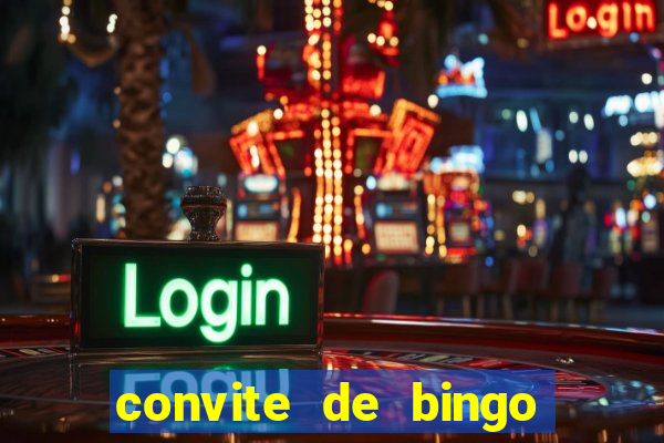 convite de bingo para editar