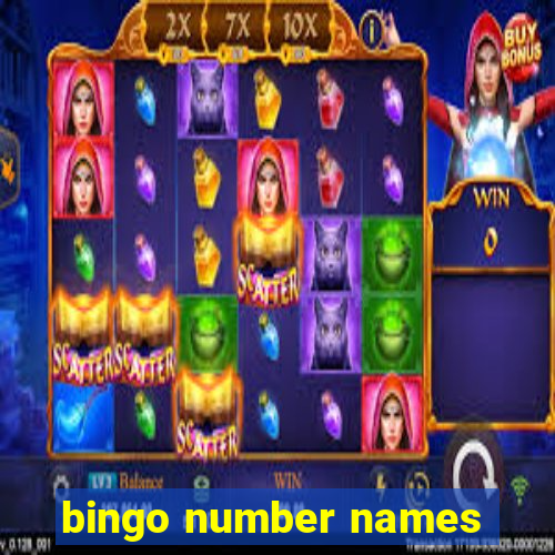 bingo number names