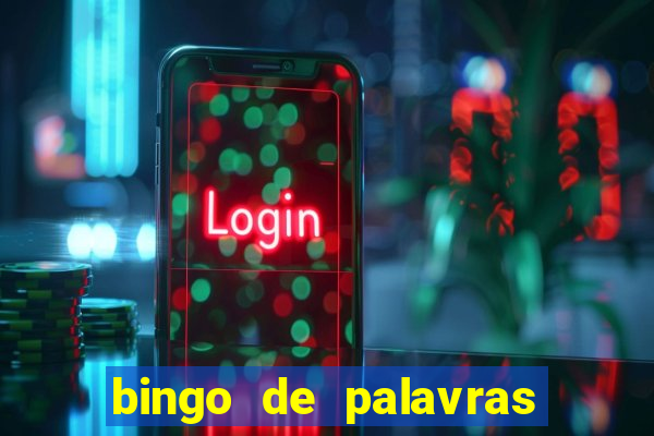 bingo de palavras para imprimir