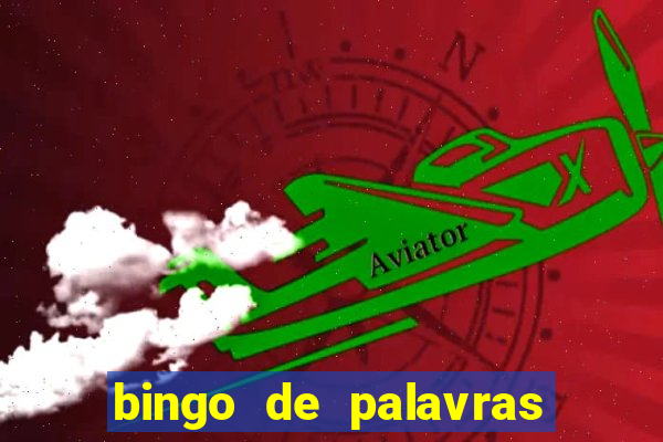 bingo de palavras 3 ano