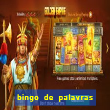 bingo de palavras 3 ano