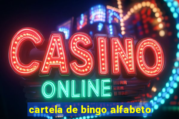 cartela de bingo alfabeto