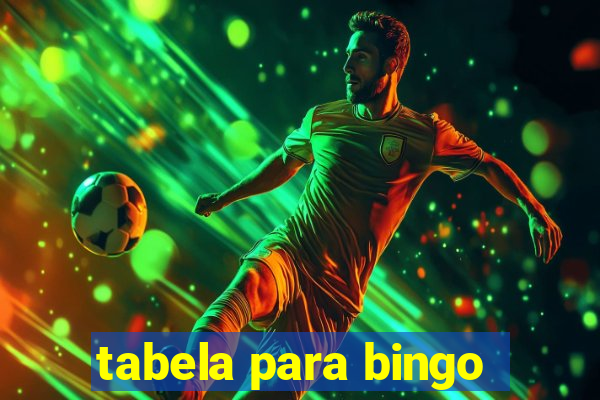 tabela para bingo