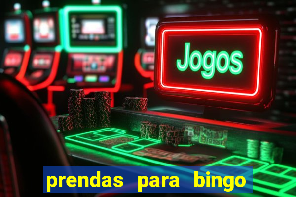 prendas para bingo de natal