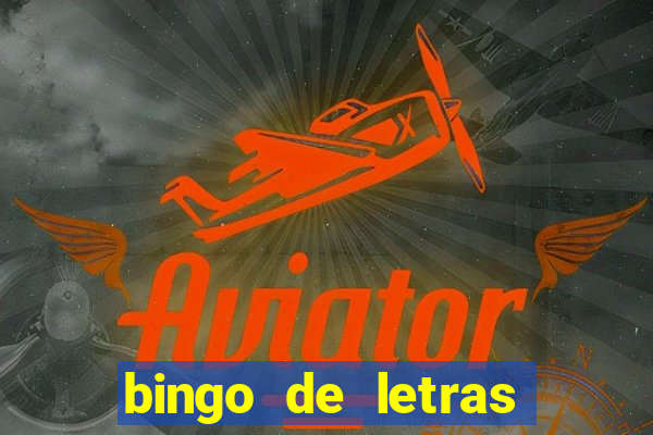 bingo de letras colorido para imprimir